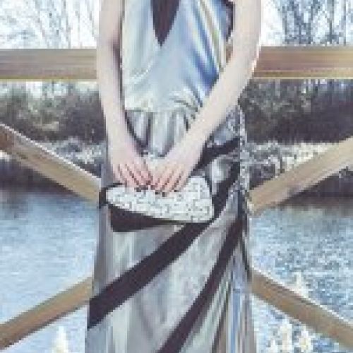 Vestido Zag grey drap