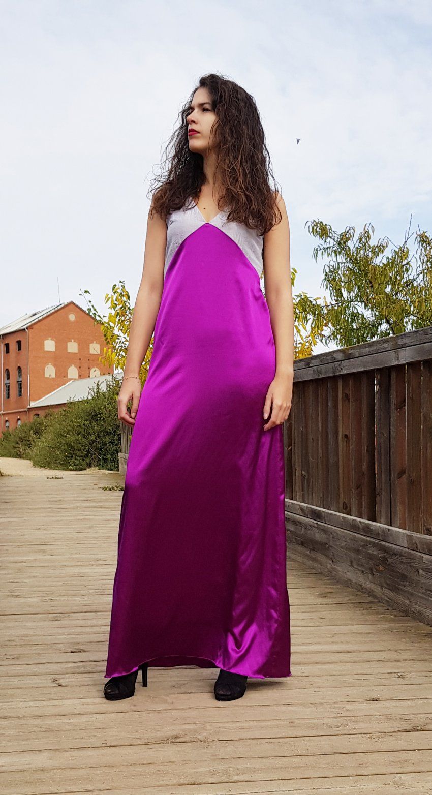 Vestido Lace Violin Stripes