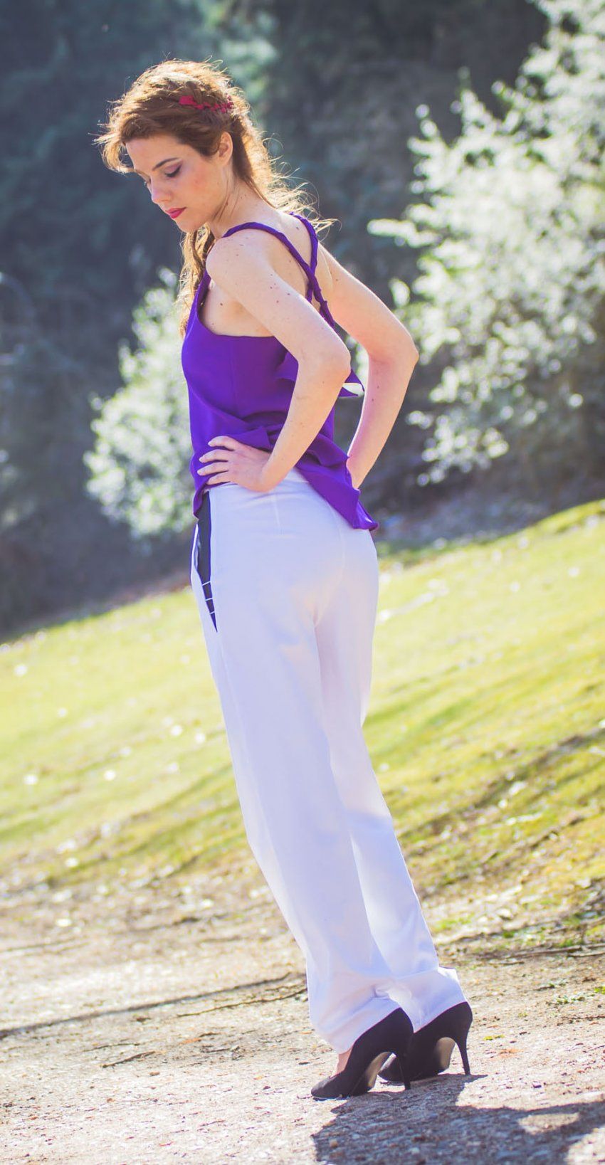 Pantalón White & Black roots