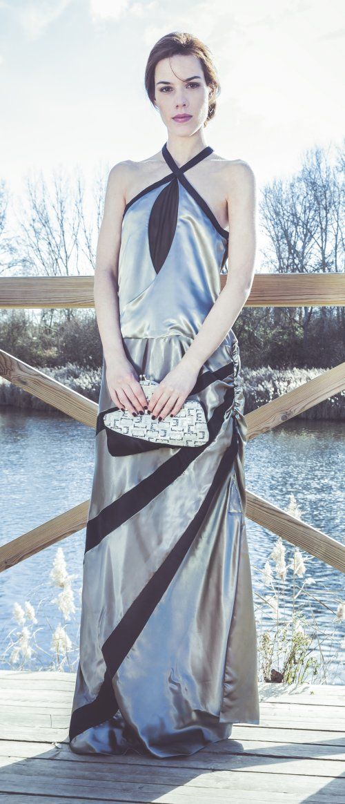 Vestido Zag grey drap